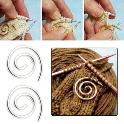 Spiral Cable Knitting Needle Shawl Pin Bent Tapestry Needle for Yarn Sewing U （