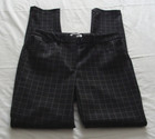 CK CALVIN KLIEN Charcoal Gray Window Pane Check Skinny Pant Sz 4 (29.5 In) — photo 1