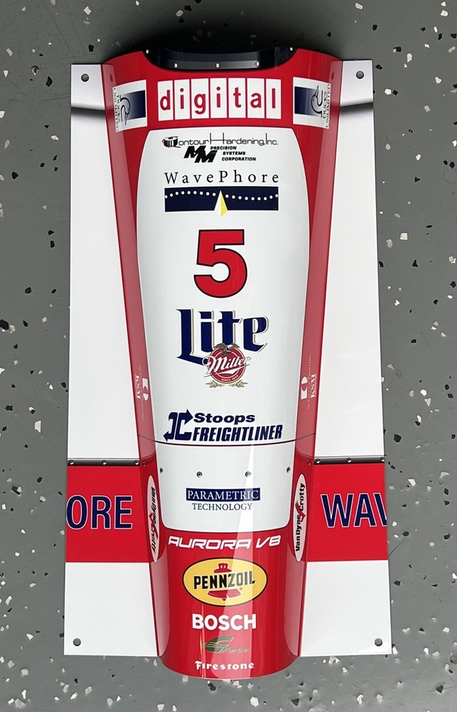 WOW!!  Arie Luyendyk 1997 Indy 500 Race Car nose Style Sign