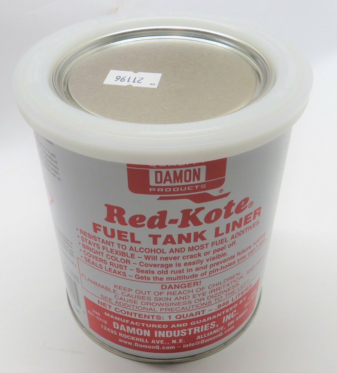 Red Kote Quart Coat Gas Oil Diesel Fuel Tank Sealer Patch Engine