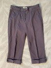 J Lindeberg  Womens Brown Sz 6 Cropped Pants Cuffed Cotton — photo 1
