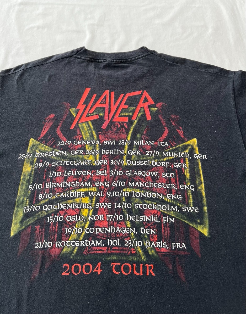 Vintage 2004 Slayer Skull Tour Black T-shirt | eBay