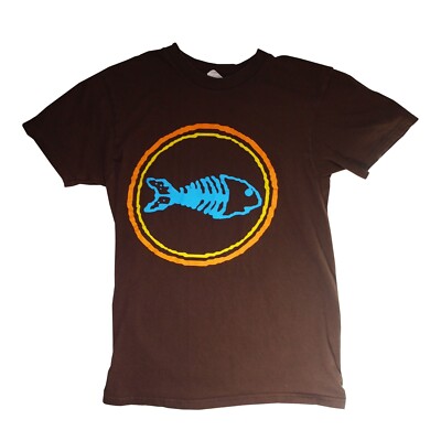 Fishbone Band T-shirt in Brown, Men's Size Small, Front and Back ...