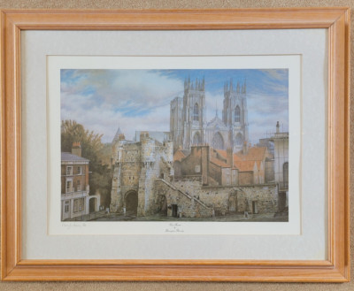 SIGNIERTER 76/97cm York Minster Kunst Barrington Bramley LTD ED 131/1000 Druck gerahmt