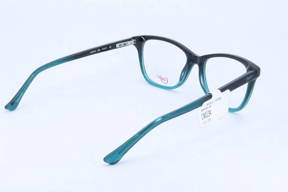 Monturas de anteojos Candie's CA0134 verde azulado cuadrado para mujer con borde completo 51-16-135 Foto 3 de 4