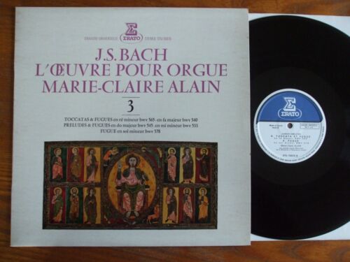LP J.S BACH OEUVRE FOR ORGAN MARIE CLAIRE ALAIN ERATO STU IN TOP CONDITION NM - Picture 1 of 3
