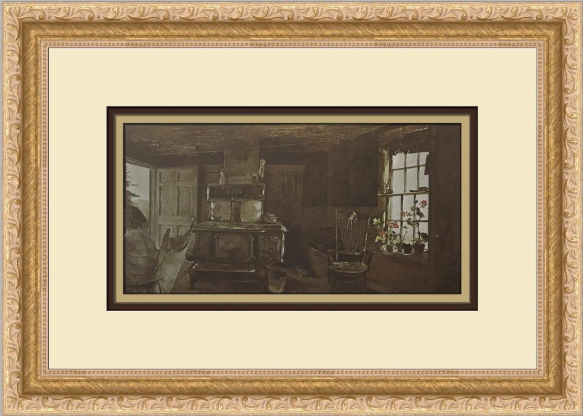 Andrew Wyeth Wood Stove Custom Framed Print | eBay
