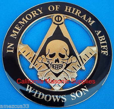 Freemasons Scottish Rite Masonry Auto Rear Emblem Black And Golden For Mason Car