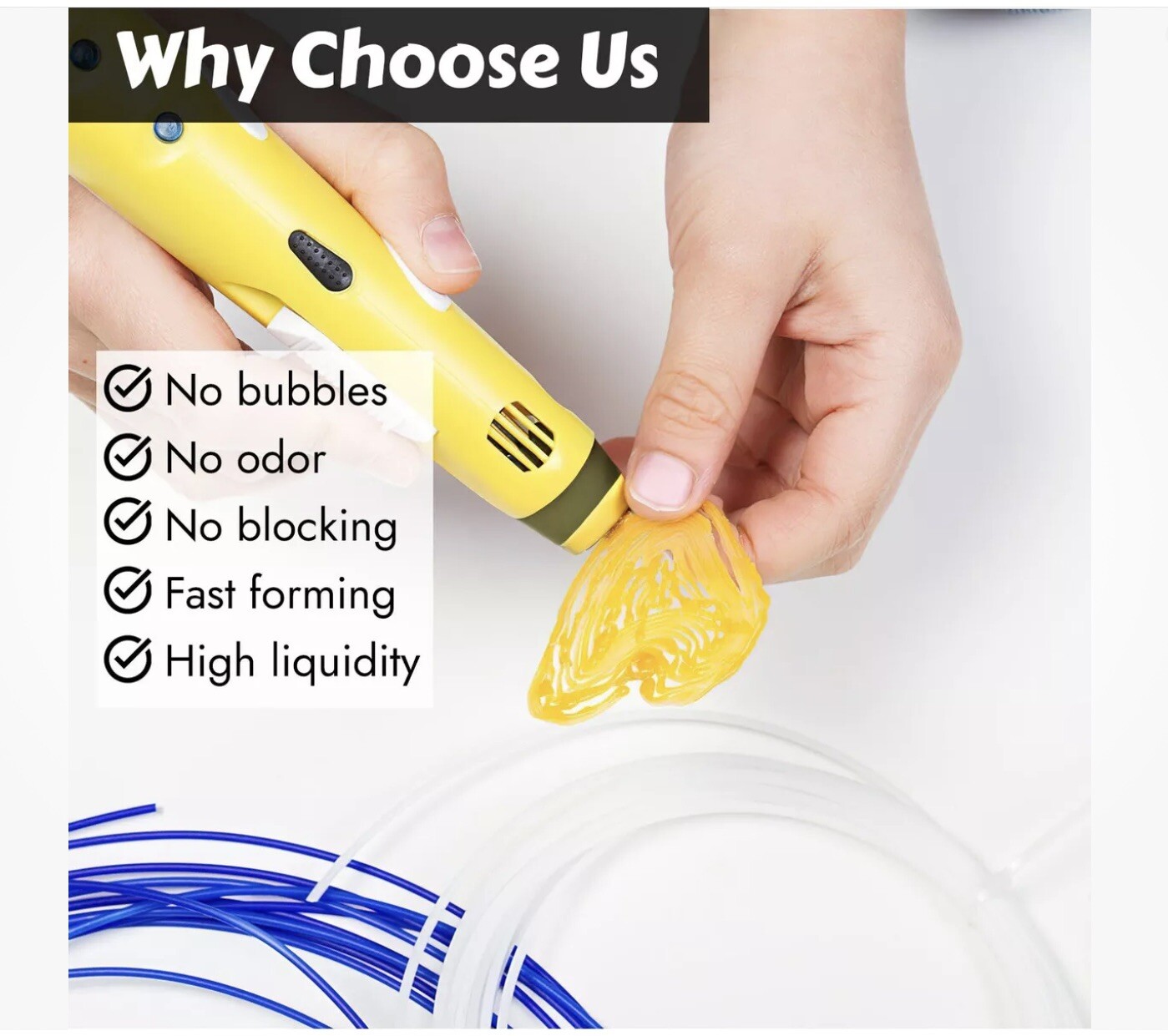 24 Colors 1.75 mm 3D Pen Filament Refills PLA 3D Printer Pen Filament 5 Packs