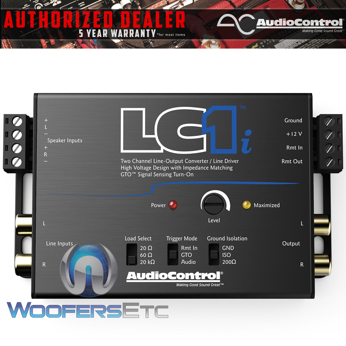 AUDIO CONTROL LC1i ACTIVE HIGH VOLTAGE CAR 2 CHANNEL LINE OUTPUT