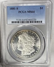 BU 1881-S Morgan Silver Dollar PCGS MS64 OUTRAGEOUSLY FLASHY! Must See Video WPX
