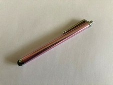 Compact Touch Screen Stylus with Convenience Clip - Pink