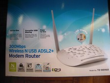 TP-LINK TD-W8968 Modem Router ADSL2+ Wireless N 300Mbps 2.4GHz USB 4x100Mbps LAN