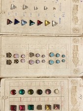 Couture & 3 Bremsbel&auml;ge Strass & 1900/1930 & Mode & Antik & Frankreich Stickerei
