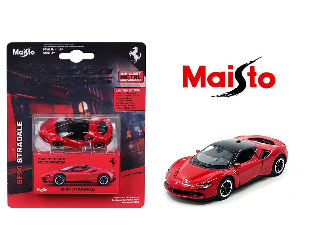Maisto Ferrari SF90 Stradale Red Speed Icons 15700-24D-RD 1