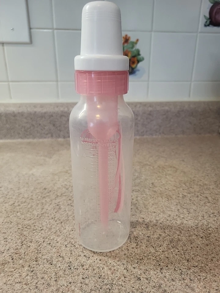 Botellas Dr. Brown's Natural Flow 8 oz - 6 piezas con tapa incluida (rosa y transparente) #3 Foto 3 de 4