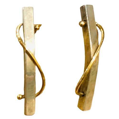 Sterling Silver 14k Yellow Gold Earrings