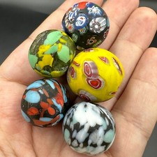 An extraordinary collection of 5 stunning Ancient Roman Mosaic Glass Beads