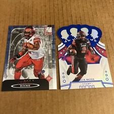 ZACK MOSS RC 2020 Elite #2KR-ZM & Chronicles Crown Royale BLUE #31 Cards (e8)