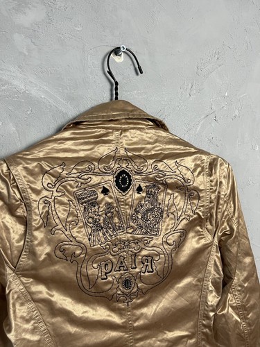 Diesel Womens Gold Embroidered Jacket - Picture 8 of 14