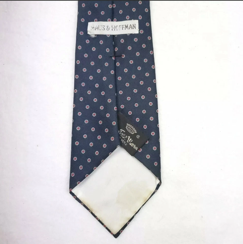 Maus & Hoffman Geometric Colorful Mens Necktie Tie Silk Italian Countess Mara - Image 4 of 4