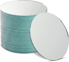 4-Inch round Glass Mirrors for Crafts - 4-Inch, 50-Pack, Blue, Modern - Craft Su