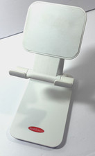 Doohickey Adjustable Phone Tablet Stand White Compact Foldable Travel Desk Holde