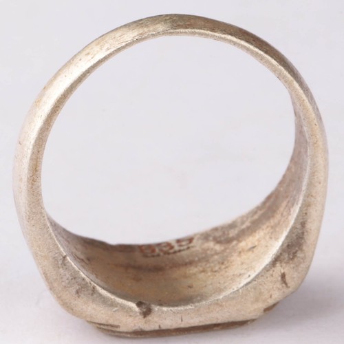 Luftwaffe 1941 Fuerza Aérea 835 Plata Segunda Guerra Mundial Anillo Alemán Segunda Guerra Mundial Alemania Ejército Wehrmacht - Imagen 12 de 16