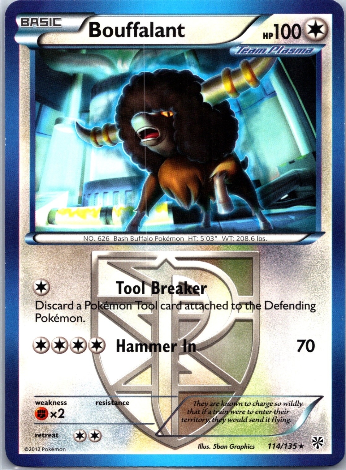 Bouffalant (Team Plasma) Rare Plasma Storm 114/135 LP