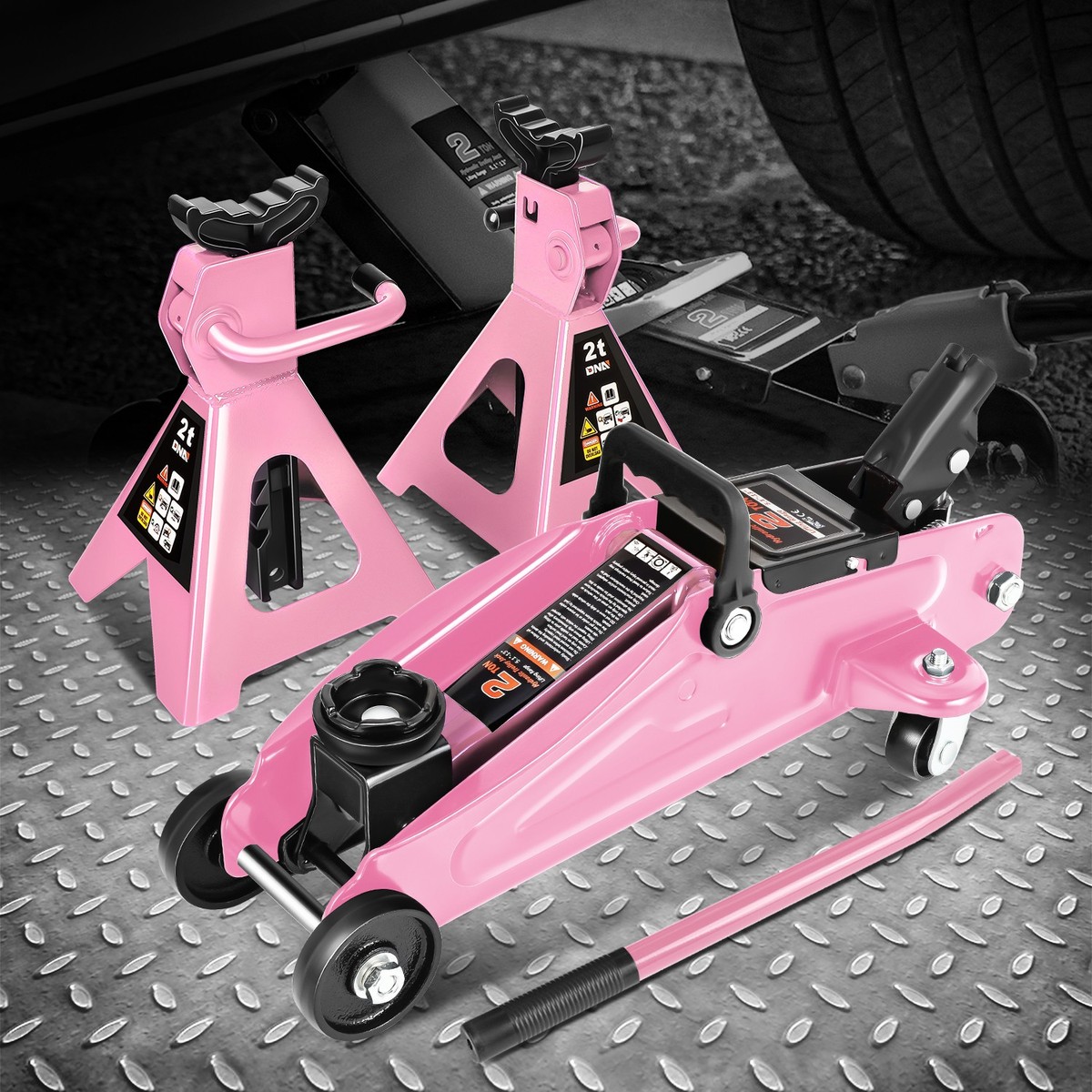 2 Ton Low Profile Lifting Hydraulic Trolley Floor Jack & Ratchet