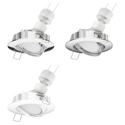LED Decken-Einbaustrahler CIRC chrom schwenkbar GU6,74W 630lm weiß - Bild 1 von 4