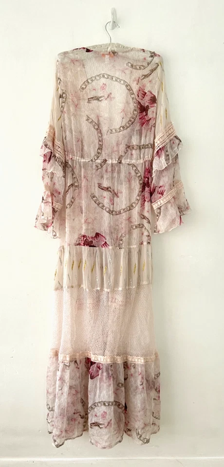 Bata River Island Resort Chifón Transparente Crochet Metálica Cintura Ajustable 22/24 Foto 3 de 4