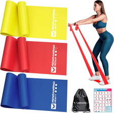 Resistance Bands Workout Set Exercise Bands for Therapy Stretching Pilates Yoga
