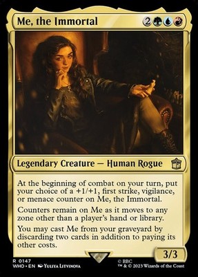 Me, the Immortal 0147 Non Foil Rare Doctor Who Commander MTG Near Mint
