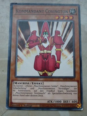 Yu-Gi-Oh Karte.Kommandant Covington. 18#