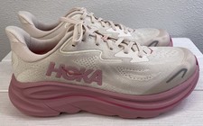 Hoka Clifton 10 Big Kids Size 6.5MD Rose Cream Mesh Cushioned Running Sneakers