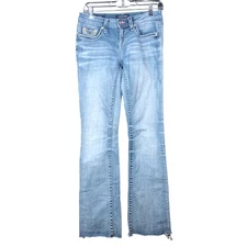 Vigoss Womens Jeans Blue Heavy Stitching Dallas Bootcut Heritage Fit Stretch 4