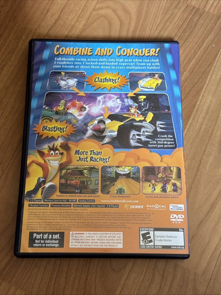 Crash: Tag Team Racing (PlayStation 2 PS2) COMPLETE Mint Condition