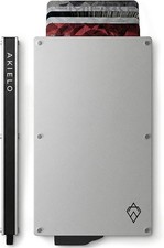 Porte Cartes bancaire Alluminium Design Minimaliste Protection RFID 5 cartes max