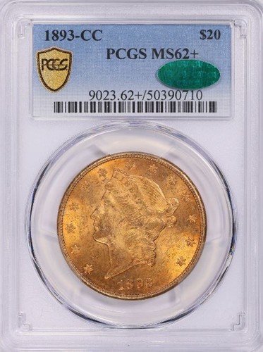 1893-CC $20 Liberty MS62+ PCGS CAC (#PA50390710)