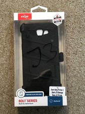 Funda Serie ZIZO BOLT para Samsung J3 Emerge, Clip para Cinturón y Vidrio Templado Libre