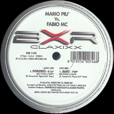 Mario Pi - Invaders / Away - Used Vinyl Record 12 - G7700z