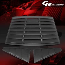 For 05-14 Ford Mustang Coupe 3Pcs Vintage Style Rear&Quarter Side Window Louvers