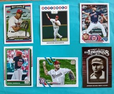 Lot 6 WASHINGTON NATIONALS BASEBALL CARDS James Wood Max Scherzer W Johnson