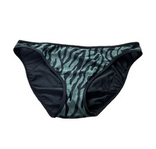 Bar III Safari Sage zebra print hipster bikini swim bottom S Black
