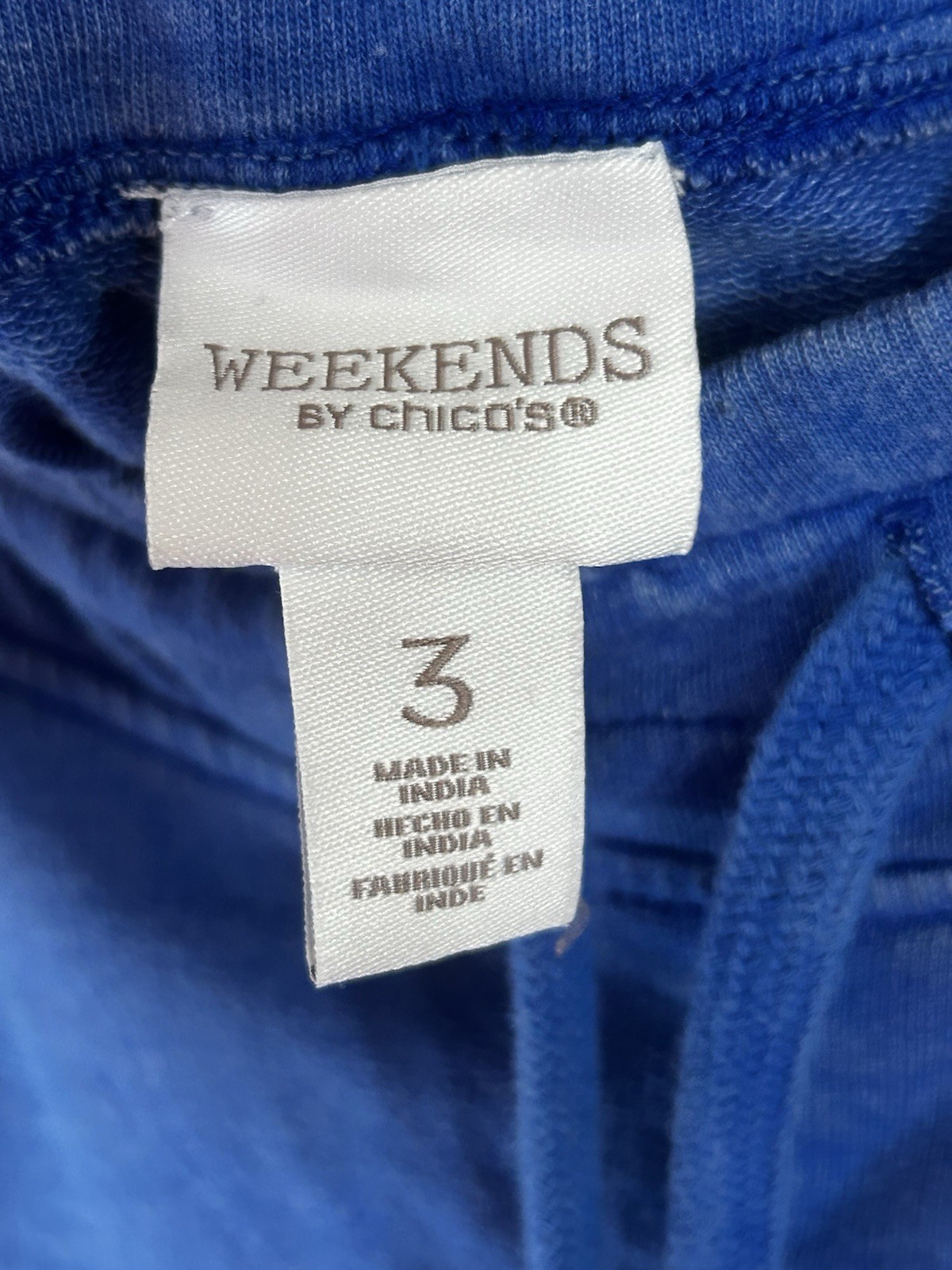 Chicos Size 3 Weekends Drawstring Pants Comfy Lou… - image 2