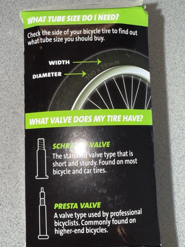 NUEVO Tubo de neumático de bicicleta autosellante Slime 700c x 19mm-25mm 48mm tiene válvula Presta Foto 4 de 4