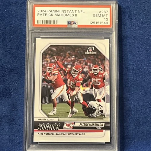 2024 Panini Instant - Divisional Patrick Mahomes II #267 /653 PSA 10