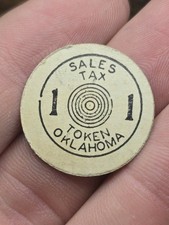 1940s Oklahoma 1 Mill Sales Tax Token For Old Age Assistance Cardboard Coin