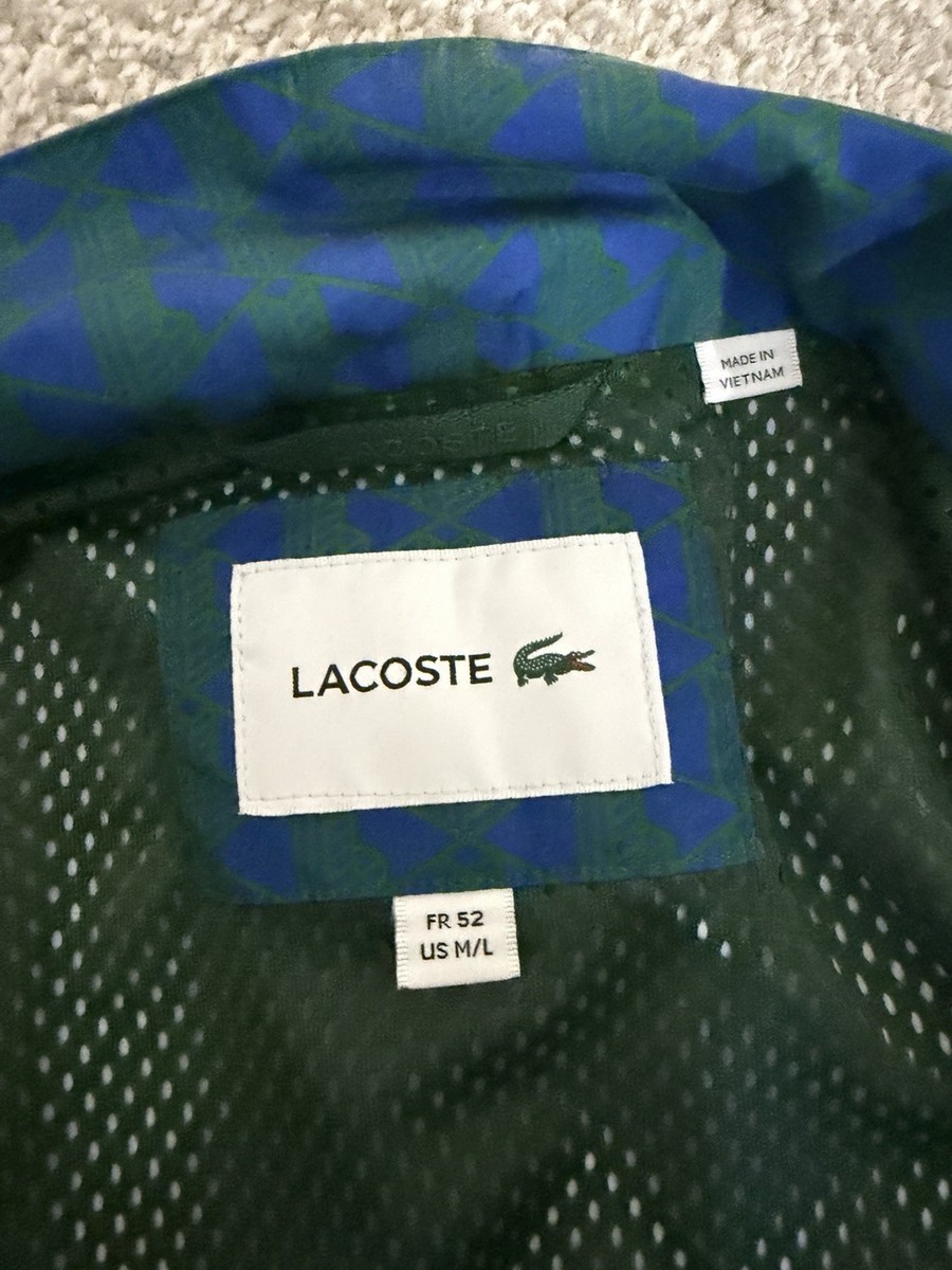 Lacoste Men's Monogram Ombré Track Jacket Blue Green US M/L Full